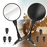 Evermotor バイクミラー 8mm 10mm 左右セット正/逆ネジ 折り畳み 可倒式ミラー