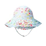 vivobiniya幼児用ガールズ用フリル付きLovelyドットビーチハットバケットSun保護hat0 – 5t カラー: ブルー