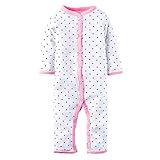 カーターズ カバーオール 9M ドット×ホワイト 女の子 ベビー 長袖 ロンパース ボディースーツ [並行輸入品]