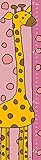 Green Leaf Art Growth Chart, Yellow Giraffe on Pink [並行輸入品]