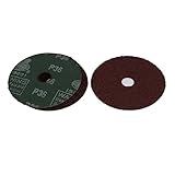 uxcell サンドペーパー　紙やすり 　100mm 径 36 グリット　研削盤　砂のディスク 　5個