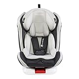 カーシート赤ちゃん360°回転座席車のシートカバー0-12歳（0-36kg）青、星青、赤、グレー (Color : Gray)