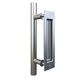 ステンレススチールPull and Flushスライド式バーンドアハンドルハードウェア