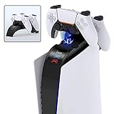 YUANHOT PS5用コントローラー充電ステーション デュアルパーパス高速コントローラー充電ドックアクセサリー Playstation 5対応 DualSense充電ステーション交換用 ブラック