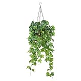 Sund 人工観葉植物 吊り下げ 造花 インテリア 飾り付け 2本セット プラントポット付き 室内装飾 欧米風 プレゼント お祝い 癒し 世話いらない パーティー/結婚式/引越しに最適 選べる4タイプ