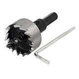 uxcell　ホールソー　ドリルビットホールソー　シルバートーン　ブラック　HSS　28mm