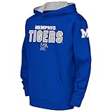 Colosseum Youth NCAAメンフィスタイガースPolyプルオーバーパーカー Large (16/18) with Name Printed on the Back ブルー