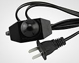 FSLiving 5.9「ディマーケーブルスイッチのラインテーブルランプ光変調器ディマーは、デスクランプウォールライトについて調光ケーブルスイッチ (black)