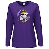 Minnesota Vikingsファン。パープルとゴールドtill I ' m DeadとColdレディース長袖Tシャツ( S - 2 X ) XL パープル