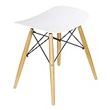 快適ホームズ 7カラースツール 背もたれなし PP ホワイト EA-001WH