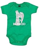 (瞬きの様に走る。) Run Like You Blinked, プリント　ベビースーツ - グリーン/白/Grey 12-18 ヶ月