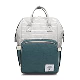 【高端定制】 条纹绿色 マザーズバッグ 大容量 ママリュック ベビー用品収納 ママバッグ おしゃれ多機能 シンプル 防水 トートバッグ バックパック おむつ替え 軽量 マザーズバッグママバッグリュック