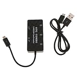 Dovewill マイクロ　USB2.0 OTGコンボ　ハブ　モバイル　コンピュータ　カードリーダー　SDカード適用　ホワイト　ブラック　全2色 - ブラック