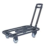 大型225kg負荷容量トロリーショッピングカート荷物カート折りたたみ多機能4輪倉庫、農場、工場用3色オプション (色 : B)