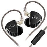 Linsoul KZ Sagaハイエンドダイナミックカナル型ブラック新型HiFiイヤフォン リケーブル可能の設計 革新的な高度な音響構造 自社開発の高性能超広帯域ドライバー 前例のないディテール解像度 耐久性のあるプラグ＆プレイ構造 独自設計の高純度OFCデュアルパラレルケーブルが付属する中華製イヤホン(低音強化版.マイク付き)