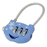 Hommy　コードロック　南京錠　金属　ブルー　ホワイト　シルバートーン　3桁　6.5 x 3.5 x 1cm