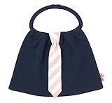 ニヴァ niva おしゃれスタイ・ビブ ネクタイ 男の子用 ネイビー×コーラルストライプ