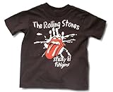 ロック バンド Rolling Stones ローリング・ストーンズ "Sticky Fingers" Kids Tシャツ 3T ブラック