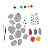 Totority 1 セット 塗装石セット キッズキット キッズツール カラーペイントツール DIYストーングラフィティツール 描きました 