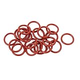 uxcell ラバーOリング ゴムOリング レッド 1.5mm 12mm Oリングのグロメット