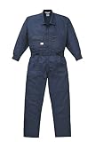 山田辰 空調服用 長袖つなぎ服 9820 ネイビーブルー L (ファン・ケーブルセット/バッテリー別売)