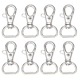 レバーナスカン 回転式 20個 リュックカン バッグ ハンドメイド パーツ (内径15mm, シルバー)