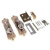 F Fityle ステンレススチール　ドア　ロック　セキュリティ　ベッドルーム　ハンドルロック　