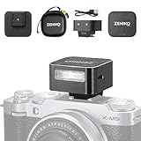 ZENIKO ZF08 カメラフラッシュ カメラ用ミニフラッシュストロボ 440 フルパワーフラッシュ 5 パワーレベル GN16 Type-C 充電 Mini Flash forキャノン 富士フイルム ソニー ニコン オリンポスなど ミニフラッシュ 写真補助光ユニバーサルホットシュー ブラック