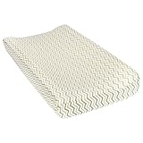 Trend Lab Chevron Deluxe Flannel Changing Pad Cover, Sage and Gray by Trend Lab [並行輸入品]