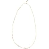 [miwaki] バロックパール 淡水パール ネックレス チェーン アジャスター付き ホワイト レディース アクセサリー シンプル ゴールド 金属アレルギー対応 日本製 nif0069