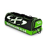 Boombah Brute ローリングバットバッグ 野球用 ソフトボール用 35インチ×15インチ×12–1/2インチ 49種類のカラーオプション 4本のバットと用具を収納可能 キャスター付き ブラッ