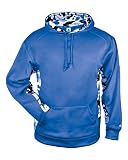 空白Backロイヤルブルー大人用4 x l withロイヤルブルー迷彩サイドとinner-hoodie