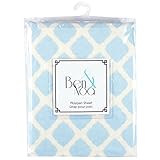 Ben & Noa Fitted Play Pen Sheet Flannel, Blue Lattice by Ben & Noa