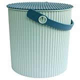 omnioutil オムニウッティ フタ付きバケット Lサイズ 10L ナチュラル ニュートラル ブルー
