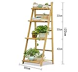 室内植物ラック竹フラワーラック多層折り畳みバルコニーフラワーポットディスプレイスタンドオプション ( サイズ さいず : 50*122cm )