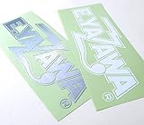 ヤザワ Yazawa 矢沢永吉 ショップ限定 ステッカー(ロゴ)シルバー&ホワイト