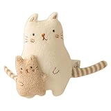 Amorosa mamma ガラガラ おもちゃ ぬいぐるみ ラトル ママだっこ ねこ オーガニックコットン アモローサマンマ ベビー