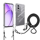 OPPO A3 5G / OPPO A3 Pro 5G用 ケース カバー 軽量 TPU ソフト クリア 肩掛け 首かけ 調節可能 紐付き 取り外し可能 【NOUKAJU】For OPPO A3 5G / A3 Pro 5G スマホケース ストラップ付き ショルダーストラップ 長さ調整可能 なワイヤレス充電邪魔ない