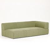 arne ソファ 3人掛け ローソファー 片肘付き 布張り ファブリック HuntーL 3P NS-7 No.5 グリーン