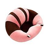 (Newox) ベビーチェア ローチェア イス ベビー椅子 練習チェア ベビー安全チェア お食事チェア 子供用ダイニングチェア (ピンク×ブラウン)