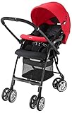アップリカ ハイシートベビーカー ラクーナ LUXUNA シンボリックレッド RD 【オート4輪機能 & 洗えるシート付き】 (3年保証登録可) 92937