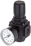 Dixon R73G-3RG Norgren Series Regulator with Gauge, 3/8 Size, 144 SCFM, 3/8 Port Size, 5-150 PSI by 