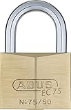 ABUS 75/50 KD B All Weather Solid Brass Keyed Different Padlock [並行輸入品]