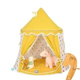 Suzapiw 子供用テント、室内ゲームハウス、ベビーゲーム城、小さな家の男の子と女の子のパオテント、子供用秘密基地、室内娯楽設備、親子ルーム、テントハウス、子供用パオ (ダークベージュ) [並行輸入品]