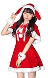 クリアストーン ミミノエル コスプレ うさぎケープサンタ レディース M レッド