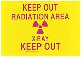 Brady 88768 Self Sticking Polyester Radiation & Laser Sign, 10" X 14", Legend "Keep Out Radiation Ar