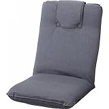 低反発座椅子 ヘッドレスト付 グレー SS-1GY 代引不可