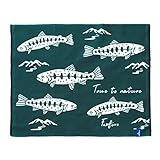 [フォックスファイヤー] バンダナ 【5320258】【吸汗速乾】 ヤマメ ハンカチ グリーン FREE