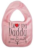 IiE, I love my Daddy this much, Unisex Feeding Bib, Pink by Image is Everything