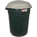 ラバーメイド(Rubbermaid) 屋外用 ゴミ箱 丸型 ラフネックリフューズコンテナ 32ガロン (121L) エバーグリーン FG289487EGRN